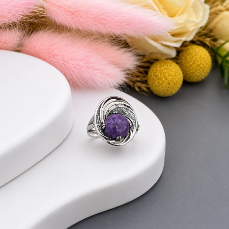 Серебряное кольцо Вихрь  
